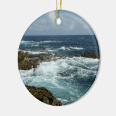 De Rocky Coast and Blue Ocean van Aruba Keramisch Ornament (Links)