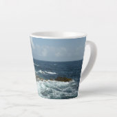 De Rocky Coast and Blue Ocean van Aruba Latte Mok (Rechterhoek)