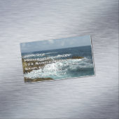 De Rocky Coast and Blue Ocean van Aruba Magnetisch Visitekaartje (Voorbeeld)