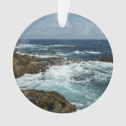 De Rocky Coast and Blue Ocean van Aruba Ornament (voorkant)