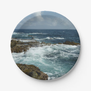 De Rocky Coast and Blue Ocean van Aruba Papieren Bordje