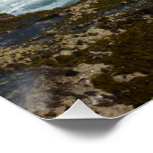 De Rocky Coast and Blue Ocean van Aruba Perfect Poster (Hoek)