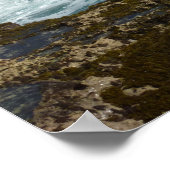 De Rocky Coast and Blue Ocean van Aruba Poster (Hoek)