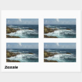 De Rocky Coast and Blue Ocean van Aruba Rechthoekige Sticker (Vel)