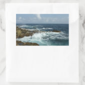 De Rocky Coast and Blue Ocean van Aruba Rechthoekige Sticker (Tas)