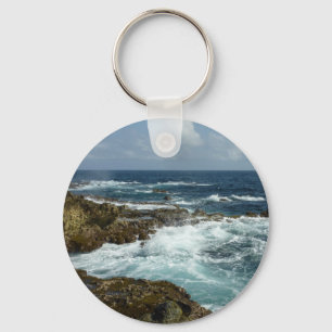De Rocky Coast and Blue Ocean van Aruba Sleutelhanger