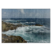 De Rocky Coast and Blue Ocean van Aruba Snijplank (Voorkant)