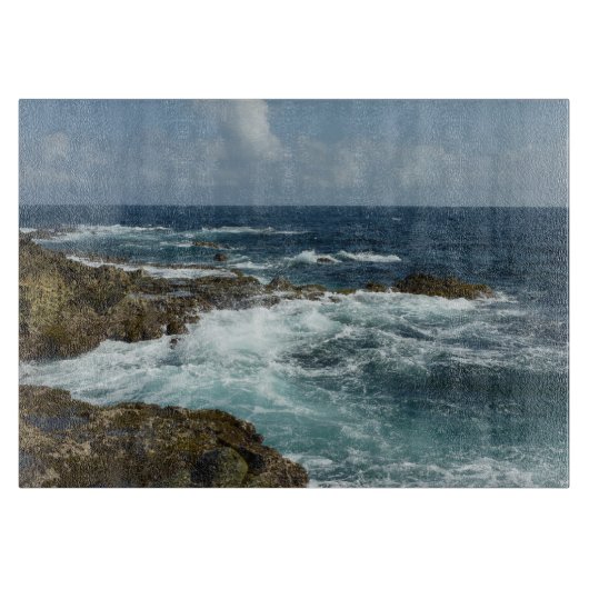 De Rocky Coast and Blue Ocean van Aruba Snijplank (Voorkant)