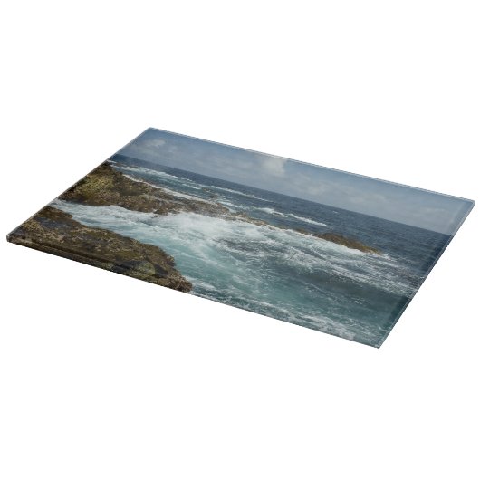 De Rocky Coast and Blue Ocean van Aruba Snijplank (Hoek)