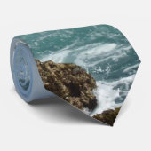 De Rocky Coast and Blue Ocean van Aruba Stropdas (Opgerold)