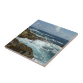 De Rocky Coast and Blue Ocean van Aruba Tegeltje (Zijkant)