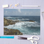 De Rocky Coast and Blue Ocean van Aruba Tissuepapier (Craft)