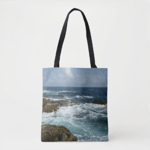 De Rocky Coast and Blue Ocean van Aruba Tote Bag