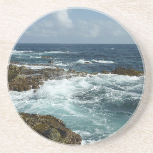 De Rocky Coast and Blue Ocean van Aruba Zandsteen Onderzetter