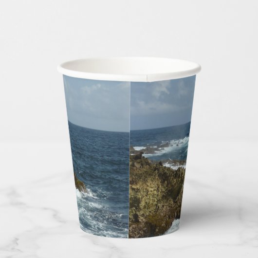 De Rocky Coast van Aruba Papieren Bekers (Rechts)