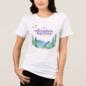 De Rocky Mountain begint met het avontuur Tri-Blend Shirt (Voorkant)