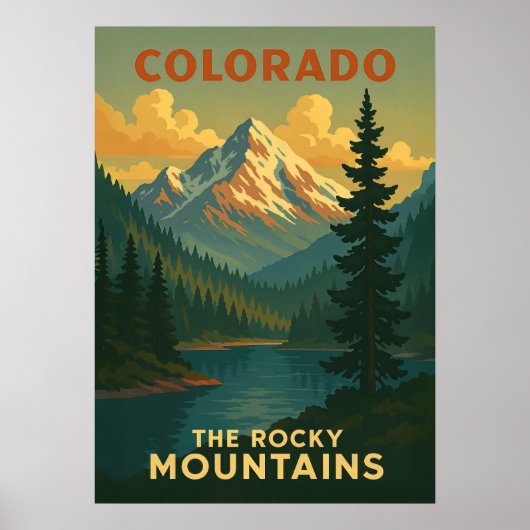 De Rocky Mountains Colorado V01 Poster (Voorkant)