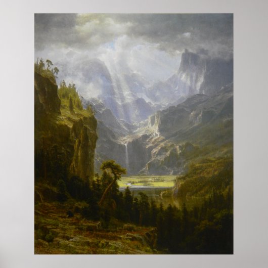 De Rocky Mountains, Lander's Peak (1863) Poster (Voorkant)