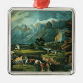 De Rocky Mountains Metalen Ornament (Voorkant)