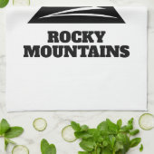 De Rocky Mountains noemen het fietsspoor citaat Theedoek (Gevouwen)