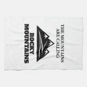 De Rocky Mountains noemen het fietsspoor citaat Theedoek (Horizontaal)