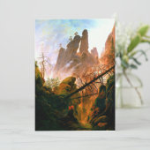 De Rocky River Ravine, beroemd kunstschilderij Feestdagenkaart (Staand voorkant)