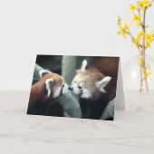 De rode #2-begroetende kaart van de Panda (Gele Bloem)
