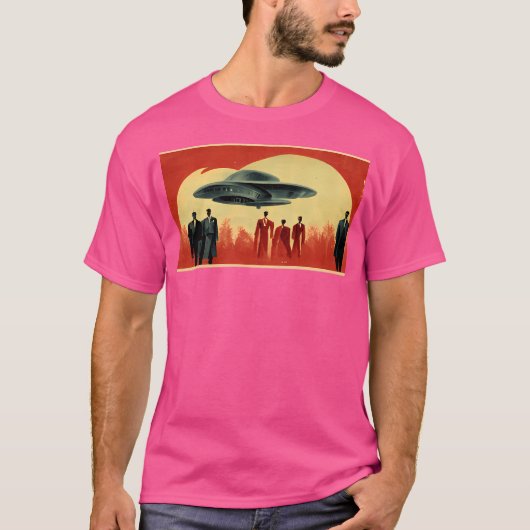 De rode aliens zijn gearriveerd t-shirt (Voorkant)