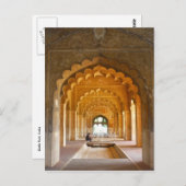 de rode archieven van delhi fort briefkaart (Voorkant / Achterkant)