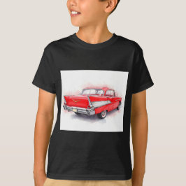 De rode auto uit de jaren vijftig t-shirt