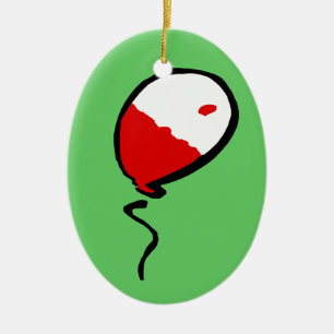 De rode ballon, voeg een klauw Gezegde toe Keramisch Ornament