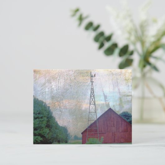 De Rode Barn Briefkaart (Staand voorkant)