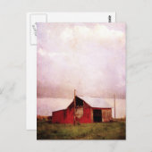 De Rode Barn op zonsondergang Briefkaart (Voorkant / Achterkant)