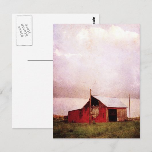 De Rode Barn op zonsondergang Briefkaart (Voorkant / Achterkant)