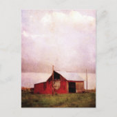 De Rode Barn op zonsondergang Briefkaart (Voorkant)