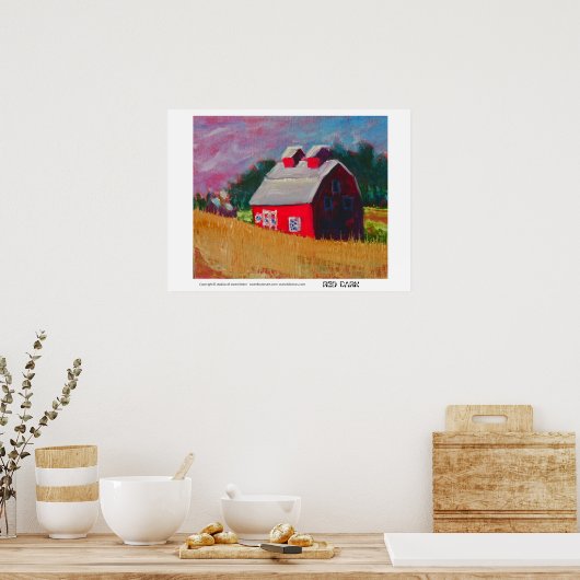 DE RODE BARN POSTER (Keuken)