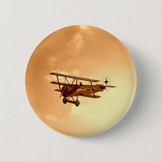 De Rode Baron Ronde Button 5,7 Cm (Voorkant)