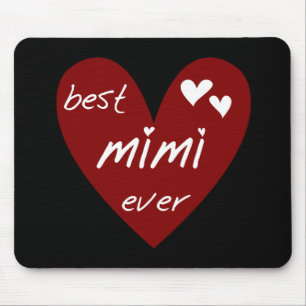 De rode Beste Mimi ooit T-shirts en de Giften van Muismat