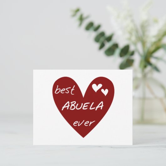 De rode Beste ooit T-shirts Abuela en de Giften Briefkaart (Staand voorkant)