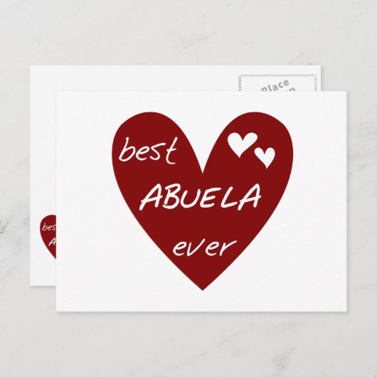 De rode Beste ooit T-shirts Abuela en de Giften Briefkaart (Voorkant / Achterkant)