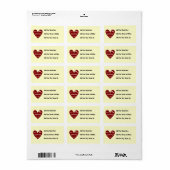 De rode Beste ooit T-shirts Gammie en de Giften Etiket (Full Sheet)