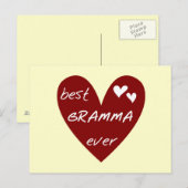 De rode Beste ooit T-shirts Gramma en de Giften Briefkaart (Voorkant / Achterkant)