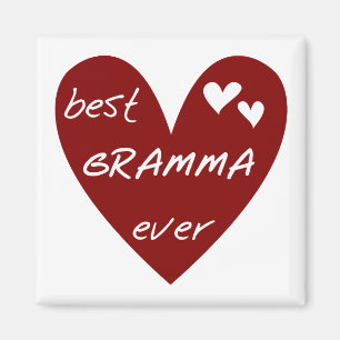 De rode Beste ooit T-shirts Gramma en de Giften Magneet