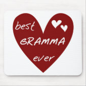 De rode Beste ooit T-shirts Gramma en de Giften Muismat (Voorkant)