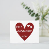 De rode Beste ooit T-shirts Grammie en de Giften Briefkaart (Staand voorkant)