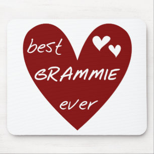 De rode Beste ooit T-shirts Grammie en de Giften v Muismat