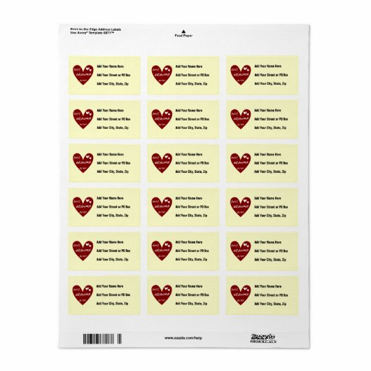 De rode Beste ooit T-shirts Granma en de Giften Etiket (Full Sheet)