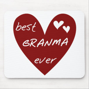 De rode Beste ooit T-shirts Granma en de Giften Muismat