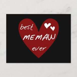 De rode Beste ooit T-shirts Memaw en de Giften van Briefkaart