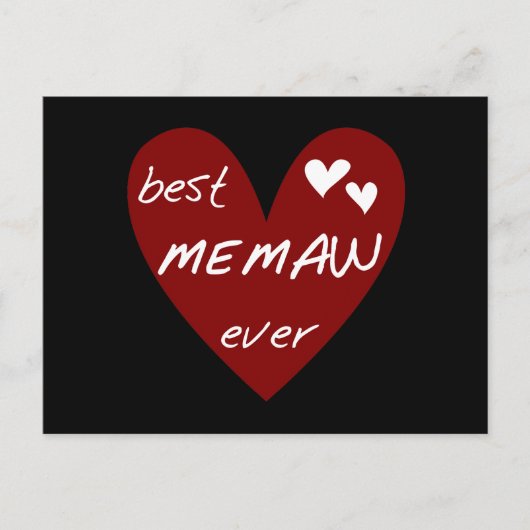 De rode Beste ooit T-shirts Memaw en de Giften van Briefkaart (Voorkant)